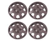 Set of 4 Silver 14 Inch Aftermarket Replacement Hubcaps with Metal Clip Retention System Aftermarket Part IWC408 14S