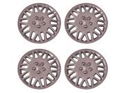Set of 4 Silver 16 Inch Aftermarket Replacement Hubcaps with Metal Clip Retention System Aftermarket Part IWC406 16S