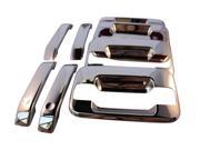 Set of 4 New Chrome Plated Door Handle Covers for the 2004 thru 2013 Ford F150 without Keypad Includes Installation Kit – Aftermarket Part CCIDH68110B1