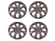 Set of 4 Chrome 15 Inch Universal 8 Spoke Replica of Toyota Corolla Hubcaps with Clip Retention System Aftermarket IWC450 15C