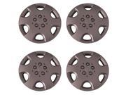 Set of 4 Silver 15 Inch Aftermarket Replacement Hubcaps with Metal Clip Retention System Aftermarket Part IWC411 15S