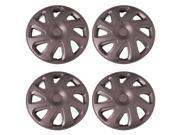 Set of 4 Silver 14 Inch Aftermarket Replacement Hubcaps with Metal Clip Retention System Aftermarket Part IWC404 14S