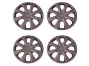 Set of 4 Silver 15 Inch Universal 8 Spoke Replica of Toyota Corolla Hubcaps with Clip Retention System Aftermarket IWC450 15S