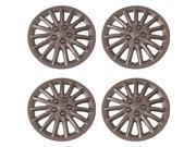 Set of 4 Silver 16 Inch Aftermarket Replacement Hubcaps with Metal Clip Retention System Aftermarket Part IWC188 16S
