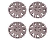 Set of 4 Silver 15 Inch Aftermarket Replacement Hubcaps with Clip Retention System Aftermarket Part IWCB8111 15S