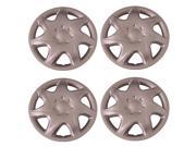 Set of 4 Silver 14 Inch Aftermarket Replacement Hubcaps with Metal Clip Retention System Aftermarket Part IWC191 14S