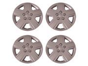 Set of 4 Silver 16 Inch Universal Dodge Avenger Replica Hubcaps with Metal Clip Retention System Aftermarket IWC438 16S