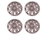 Set of 4 Silver 15 Inch Aftermarket Replacement Hubcaps with Metal Clip Retention System Aftermarket Part IWC410 15S