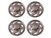 Set of 4 Chrome w Silver ring 15 Inch 7 Spoke Universal Hubcap Replacement Aftermarket IWC9415C