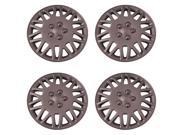 Set of 4 Silver 15 Inch Aftermarket Replacement Hubcaps with Metal Clip Retention System Aftermarket Part IWC406 15S