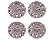 Set of 4 Silver 15 Inch Aftermarket Replacement Hubcaps with Metal Clip Retention System Aftermarket Part IWC419 15S