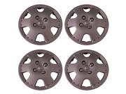 New Set of 4 Silver 14 Inch 6 Spoke Aftermarket Replacement Hubcaps w Metal Clip Retention System Part IWC193 14S