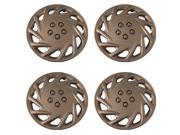 Set of 4 Silver 15 Inch Aftermarket Replacement Hubcaps with Metal Clip Retention System Aftermarket Part IWC118 15S