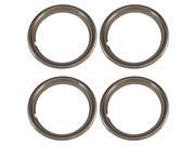 Set of 4 Chrome Plated ABS Plastic 15 Universal 1.75 inch Beauty Trim Rings 15P