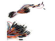Baaqii 65pcs Solderless Flexible Breadboard plug Jumper Wires Bread board cable tie line Male to Male for arduino