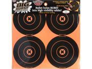 Birchwood Casey Big Burst 6 Revealing Targets Orange Black Self Adhesive 12 pk