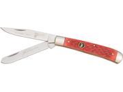 Browning BR182 Knives Folder Knife Red Bone Trapper 4 Closed Stainless Clip