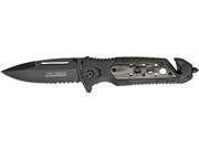 M4115 Knives Folder Knife Black Finish Assisted Rescue Linerlock 4 1 2 Clos