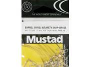 Mustad 77215B 12T12 Barrel Fishing Swivels W Safe Snap Size 12 12 Pack