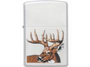 Zippo ZO23481 Hunting Wildlife Lighter Whitetail Buck Deer Satin Chrome Th