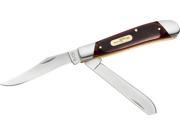 Buck Knives 114533 Trapper Woodgrain Handle 2 Blade Folding Knife