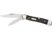 Case CACA18225 Knives Folder Knife Stainless Synthetic Handle Peanut Rough Black