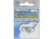 Gamakatsu 50409 Drop Split Shot Black Fishing Fish Hooks Size 2 6 Pack
