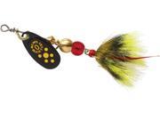 Mepps BF0T Y Black Fury 1 12 OZ Yellow dot Bass Fishing Spinner Bait