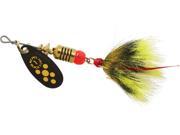 Mepps BF1T Y Black Fury 1 8 OZ Yellow dot Bass Fishing Spinner