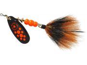 Mepps BF4T FL Black Fury 1 3 OZ Red Dot Bass Fishing Spinner