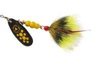 Mepps BF4T Y Black Fury 1 3 OZ Yellow dot Bass Fishing Spinner