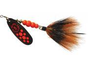 Mepps BF5T FL Black Fury 1 2 OZ Red Dot Bass Fishing Spinner