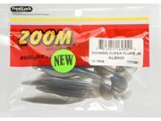 Zoom Soft Plastic Bass Fishing Bait 117 091 Swimmin Super Fluke Jr 4 Albino