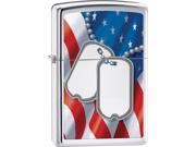 Zippo ZO28291 Military Patriotic Lighter Flag Dog Tags High Zo28291 Ligher Typ