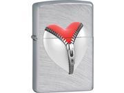 Zippo ZO28327 Lighter Zip Heart Chrome Arch Zo28327