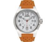 Zippo ZOZO45011 Men s Leather Watch Stainless Case White Dial W Zippo Logo Japa