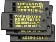 Tops TPTPTKSW05 Survival Whistle 2 3 4 X 1 Hardened Heavy Duty Black Plastic Co