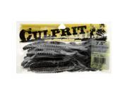 Culprit Soft Plastic Bass Fishing Lure C720 10 7.5 Black Worm 18 Pack