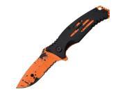 Z Hunter ZB111BO 4.75 Orange Black Z Coating Folding Knife