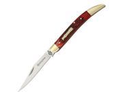 Remington R11912 Totem Toothpick Folding Knife 3.625 Clip Blade Red Bone Handle