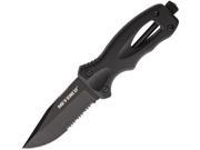 Meyerco MC1159 Fixed Knife w Firestarter Black 3 FT Combo Clip Blade G10 Handle