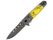 Linerlock Assisted Opening Funky Monkey 3 1 4 Stainless Drop Point Blade with Extended Tang