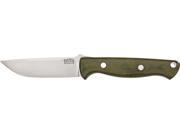Bark River Knives 011MGC Gunny Fixed Blade Knife with Green Canvas Micarta Handles BA011MGC