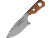 Tops Knives TPM1SBCT01 M1 Sub Compact Fixed Knife Ash 2.375 Blade Tan Canvas