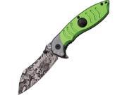 Z Hunter ZB093GNS 4.5 3.5 Black Z Camo Blade Green Folding Knife