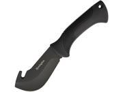Remington R11915 Hunting Fixed Knife Black 4.5 Guthook Blade Rubber Handle