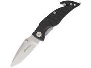Maserin MAS283IN Rescue Folding Knife Bead Blast 3.5 Combo Blade Black Handle