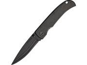 Benchmark BMK053 Wildwind Folding Knife Black Carbon Fiber 3.25 Blade Handle