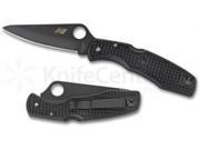 Spyderco 3 13 16 Plain Pacific Salt Folding Knife Black Blade Black Frn Handle