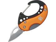 Swiss Tech SWT60329 Carabiner Clip Folding Knife 1.125 Blade Orange Black Handle